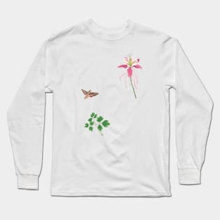 Columbine Botanical-dark Long Sleeve T-Shirt